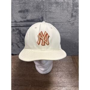 New Era 59Fifty New York Yankees Fitted Hat Orange/Cream Color Way Men’s 7&1/2